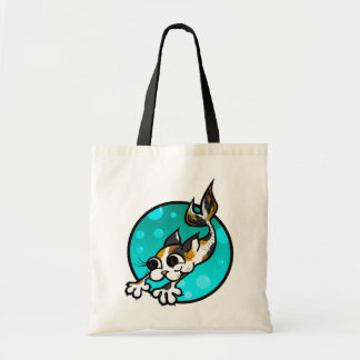 CUTE CARTOON MERMAID KITTY CAT CANVAS TAS