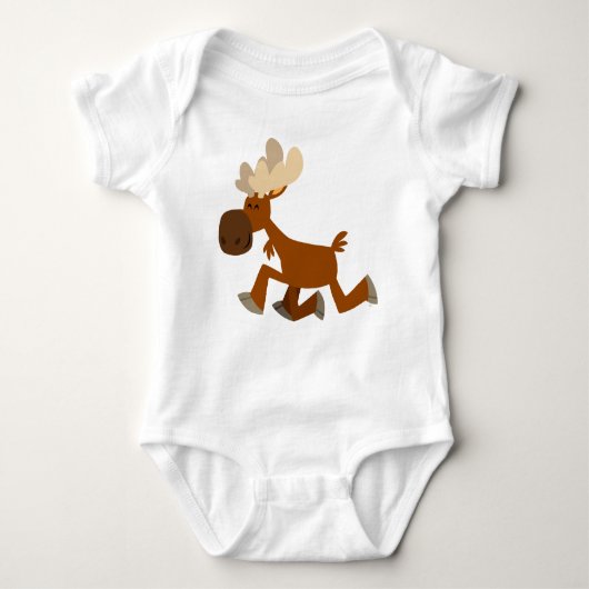 Cute Cartoon Merry Moose Baby Clothing Romper (Voorkant)