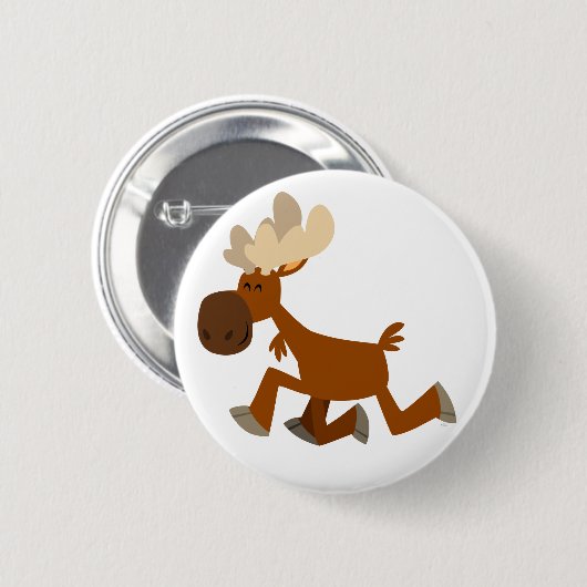 Cute Cartoon Merry Moose Button Badge (Voorkant /achterkant)
