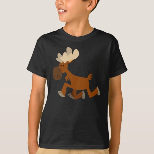 Cute Cartoon Merry Moose Children T-Shirt (Voorkant)