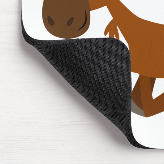 Cute Cartoon Merry Moose Mousepad Muismat (Hoek)