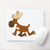 Cute Cartoon Merry Moose Mousepad Muismat (Met muis)