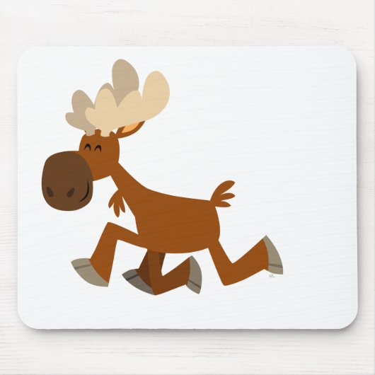 Cute Cartoon Merry Moose Mousepad Muismat (Voorkant)