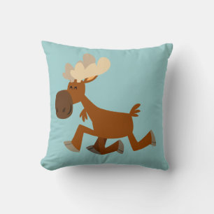 Cute Cartoon Merry Moose Pillow Kussen