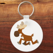 Cute Cartoon Merry Moose Sleutelhanger (Voorkant)