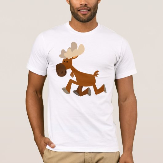 Cute Cartoon Merry Moose T-Shirt (Voorkant)