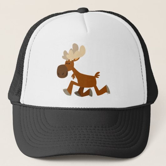 Cute Cartoon Merry Moose Trucker Hat Pet (Voorkant)