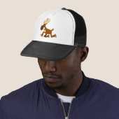 Cute Cartoon Merry Moose Trucker Hat Pet (In situ)