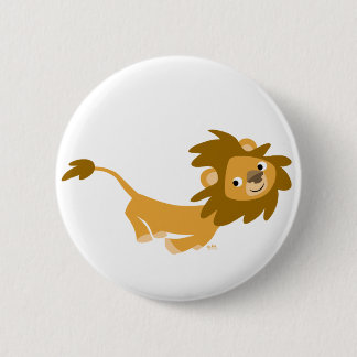 Cute Cartoon met leeuwenkaart voor Button