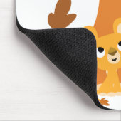 Cute Cartoon Moeder Leon en cub mousepad Muismat (Hoek)