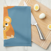 Cute Cartoon Moeder Loness en Cub Theedoek (Quarter Fold)