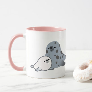 Cute Cartoon moederzegel en pop-up Mok