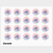 Cute Cartoon Mole en Molehill Ronde Sticker (Vel)