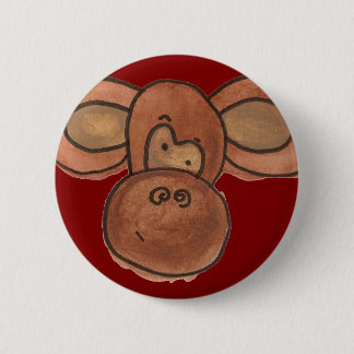 Cute Cartoon Monkey Button
