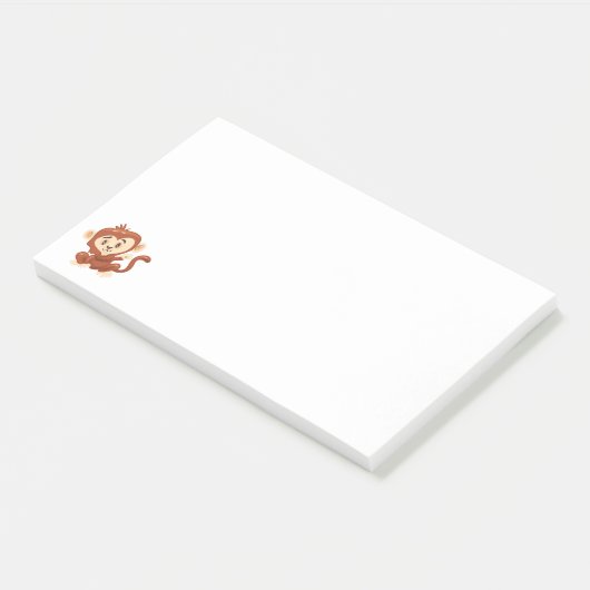 Cute Cartoon Monkey Notes (Schuin)