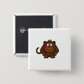 Cute Cartoon Monkey Sjabloon Vierkante Button 5,1 Cm (Voorkant /achterkant)