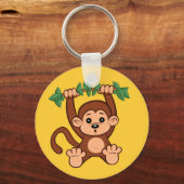 Cute Cartoon Monkey Sleutelhanger (Voorkant)