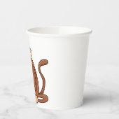 Cute Cartoon Monkey with Banana Funny Animal Papieren Bekers (Links)