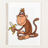 Cute Cartoon Monkey with Banana Funny Animal Planner (Voorkant)
