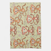 Cute Cartoon Monkeys Theedoek (Verticaal)