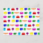Cute Cartoon Monsters Briefkaart (Voorkant)