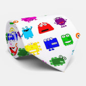 Cute Cartoon Monsters Stropdas (Opgerold)