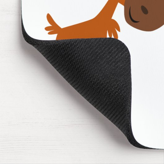 Cute Cartoon Moose Couple in Love Mousepad Muismat (Hoek)
