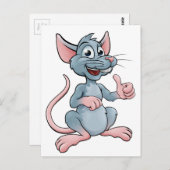 Cute Cartoon Mouse of Rat Briefkaart (Voorkant / Achterkant)