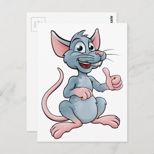 Cute Cartoon Mouse of Rat Briefkaart (Voorkant / Achterkant)