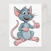 Cute Cartoon Mouse of Rat Briefkaart (Voorkant)