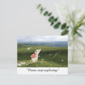 Cute Cartoon Mouse Reis Briefkaart (Staand voorkant)