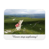 Cute Cartoon Mouse Reis Magneet (Horizontaal)