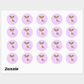 Cute Cartoon Mouse Ronde Sticker (Vel)