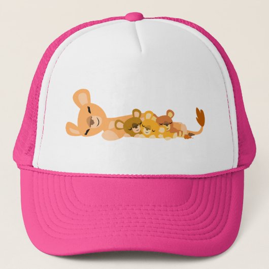 Cute Cartoon Mum Lion en Cubed Pet (Voorkant)