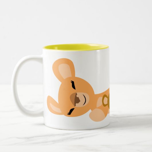 Cute Cartoon Mum Lion en mok Cubs (Links)