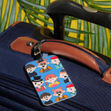 Cute Cartoon Nerds & Geeks Bril Patroon Bagage