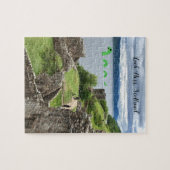Cute Cartoon Nessie Loch Ness Monster, Schotland Legpuzzel (Horizontaal)