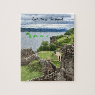 Cute Cartoon Nessie Loch Ness Monster, Schotland Legpuzzel