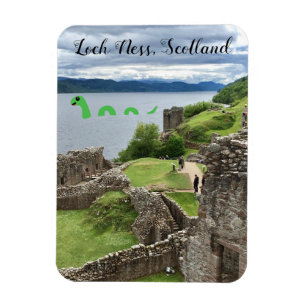Cute Cartoon Nessie Loch Ness Monster, Schotland Magneet