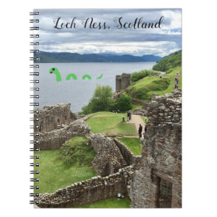 Cute Cartoon Nessie Loch Ness Monster, Schotland Notitieboek