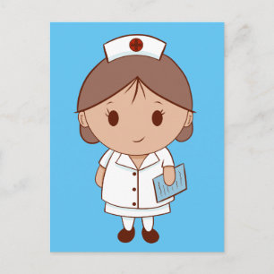 Cute Cartoon Nurse Briefkaart