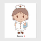 Cute Cartoon Nurse Sticker (Vel)