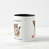 Cute Cartoon Ocelot Puns Kaart Mok (Midden)