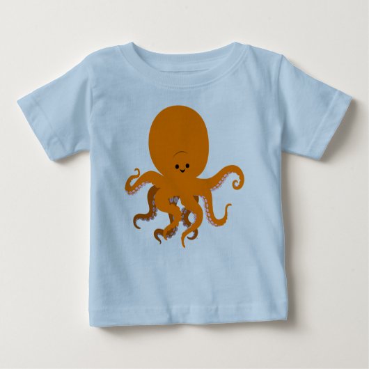 Cute Cartoon Octopus Baby T-Shirt (Voorkant)