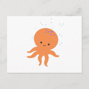 Cute Cartoon Octopus Briefkaart
