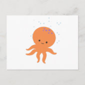 Cute Cartoon Octopus Briefkaart (Voorkant)