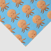 Cute Cartoon octopus met faux watten afdrukken Tissuepapier (Detail)