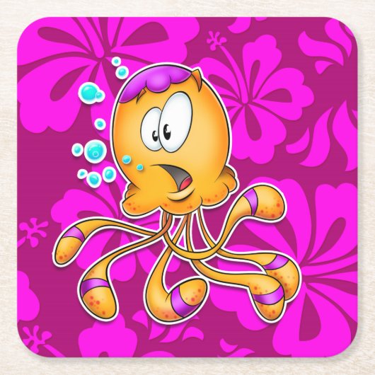 Cute cartoon octopus onderzetter (Voorkant)