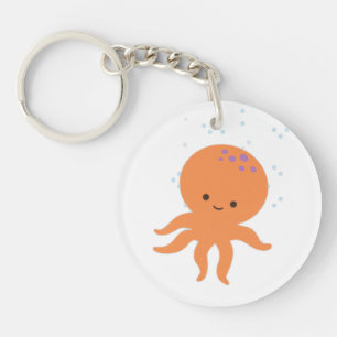 Cute Cartoon Octopus Sleutelhanger
