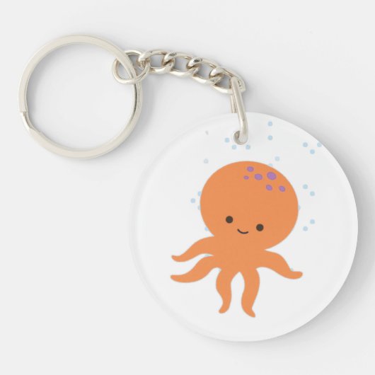 Cute Cartoon Octopus Sleutelhanger (Voorkant)